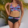 thumbnail image 2 of Bikini cómodo para mujer, traje de baño de playa de dos piezas dividido con almohadilla en el pecho, traje de baño cruzado en la espalda OAVQHLG3B Store  lin121212, 2 of 4