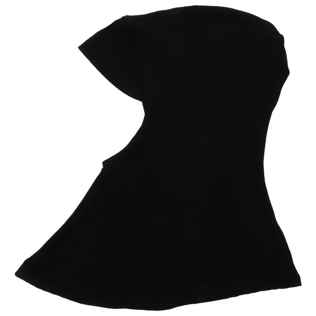 Hiyab musulmán ajustable para mujer, bufanda para el cuello, gorro interior, gorro islámico (35 x 24 cm, negro)