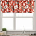 thumbnail image 3 of Ambesonne Christmas Valance & Curtain, Snowman Santa Cookies, 55"x30", Vermilion Ecru Turquoise, 3 of 7