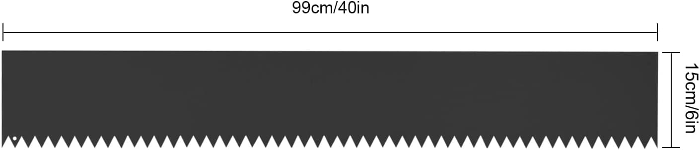 DENEST 6Pcs Steel Lawn Edging 6" x 40" Metal Landscape Edging for Garden Yard Path Lawn Black