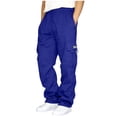 thumbnail image 4 of Evdexr Cargo Sweatpants Mens Wide Leg Baggy Drawstring Pants 2026 Running Athletic Breathable Sweats Lightweight Loose Fit Casual Trousers with Pockets M, 4 of 4