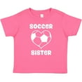 thumbnail image 3 of Inktastic Heart Soccer Sister Girls Baby T-Shirt, 3 of 5