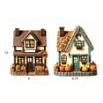 thumbnail image 4 of 2 Pack Fall Harvest Lighted Resin Cottage Figurines, 7.5 Inch LED Light Up Pumpkin & Fruit Harvest House Set for Thanksgiving Autumn Tabletop Home Decor, 4 of 7
