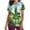 C815003-Green, variant on SwiftWear Halloween Witch Print Scrubs Tops for Women Nursing Scrubs Work Uniform V Neck Short Sleeve Nurse Scrub with Pockets L
