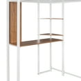 thumbnail image 2 of Harper & Bright Designs Twin Metal Loft Bed with 2 Shelves and one Desk, White, 2 of 12