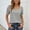 Grey, variant on T Shirts For Women Graphic V Neck Flutter Sleeve Blouse Loose Fit Daily Wear Tshirts Top