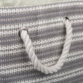 thumbnail image 3 of DII 12" Rectangle Modern Style Paper Large Basketweave Bin in Gray, 3 of 6