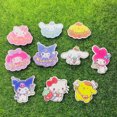 10pcs Sanrio Cute Cat Skeleton Relief Flat Back Decal Home Decor Crafts