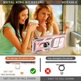 thumbnail image 6 of for Samsung Galaxy S10 Plus Case with HD Screen Protector, Build in 360° Rotating Ring Kickstand [Military Grade] Protective Case for Galaxy S10 Plus, Rose Gold, 6 of 13
