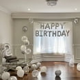 thumbnail image 4 of Kit de globos metálicos con letras Happy Birthday  color  Plateado, 4 of 5
