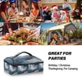thumbnail image 7 of Iauyy Casserole Carrier for Hot Food Insulated Casserole Travel Carry Bag with Lid Food Warmer Bag for Party/Picnic,Dark Blue and White, 7 of 7