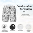 thumbnail image 5 of Lsque Mens Swim Trunks Hand Drawn Snake Pattern - Bathing Suit Compression Liner - Beach Swim Shorts Swimwear - (S-3XL) - Stretch Quick Dry -3X-Large, 5 of 9