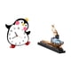 thumbnail image 5 of Reloj de pared de madera con forma de pingüino y bailarina, estatua decorativa para dormitorio y restaurante, adorno multifuncional y encantador., 5 of 8