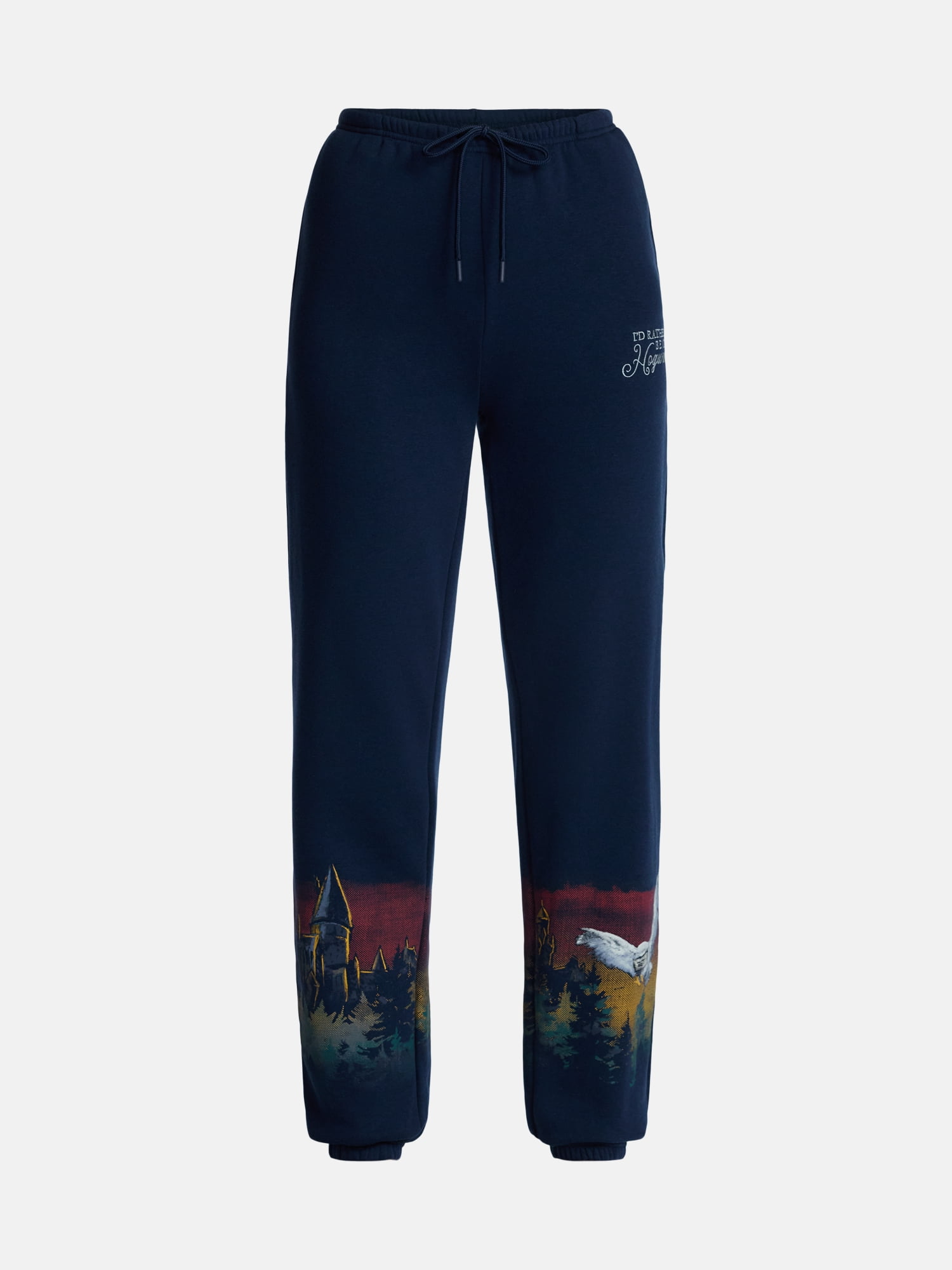 Harry Potter Women's Screenprint Drawstring Fleece Joggers, Sizes XXS-XXL