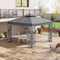 thumbnail image 2 of Outsunny 10'x10' Garden Gazebo Outdoor Sunshade Portable w/ Screen, Grey, 2 of 10
