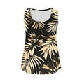 thumbnail image 5 of QUNYINEY Hawaiian Tank Tops Women Camisole Crew Neck Sleeveless Casual Tops Flowy Summer Loose Tank Tops, 5 of 5