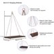 thumbnail image 2 of Estantes de pared, juego de 3 estantes de pared de cuerda de macramé de madera, estilo bohemio, estante de decoración de pared, colgante de pared de cuerda de macramé para sala de estar, dormitorio, b, 2 of 5