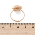 thumbnail image 3 of Star Natural Rose Quartz Adjustable Rings Brass Finger Rings for Women Inner Diameter: 18mm, 3 of 5