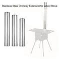 thumbnail image 4 of 4 Pcs 2.36x14.17 inch Stove Pipe Versatile Stainless Steel Flue Chimney Extension Camping Stove Chimney Pipes Compatible with Various Pipes, 4 of 5