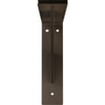 thumbnail image 3 of Ekena Millwork 2"W x 8"D x 8"H Traditional Steel Bracket, Hammered Brown, 3 of 13