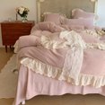 thumbnail image 1 of Romántico juego de cama de terciopelo con leche de invierno estilo princesa francesa, 1 of 7
