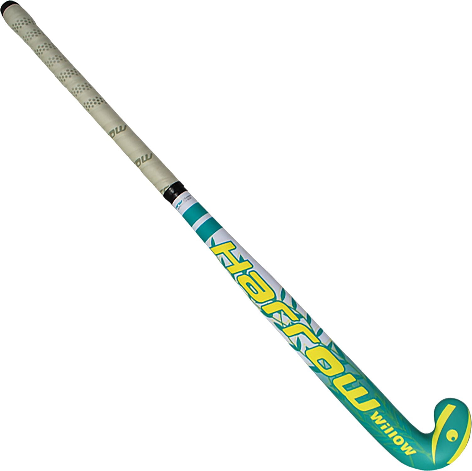 Harrow Junior Willow Beginner Field Hockey Stick White Yellow Teal by