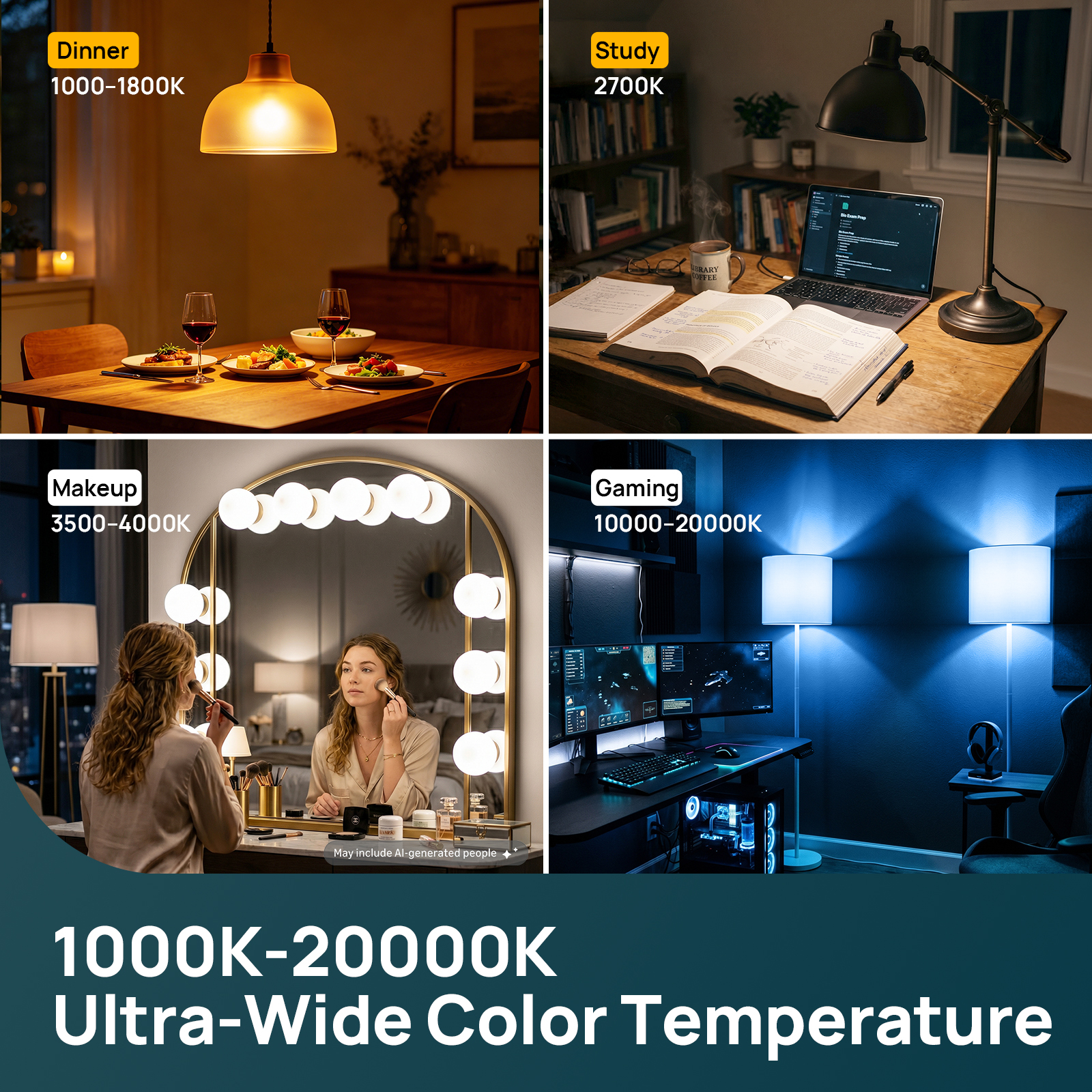 Linkind UltraColor A21 Matter Smart Bulbs 1600lm, 2-Pack photo 5