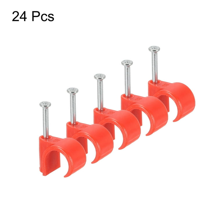 Red cable clips deals