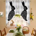 thumbnail image 3 of Easter Rabbit Swag Kitchen Curtain Valances, Bunny Welcome Rod Pocket Curtains Window Treatment Decor Valances for Bedroom Bathroom, 2 Panels 36 x 63 Inch, 3 of 9