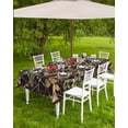 thumbnail image 4 of Fsddascl Vintage Leaves Branch Outdoor Tablecloth - 60x102 Inch Rectangle Dining Table Cover, Farmhouse Botanical Waterproof Outdoor Table Cloth with Umbrella Hole & Zipper for Picnic/Patio/Party, 4 of 7