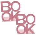 thumbnail image 4 of 2 Pcs Book End Metal Bookend Study Room Decoration 14x13x12.5cm Pink, 4 of 8