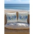 thumbnail image 5 of Outdoor Pillows Waterproof, Blue Spring Floral Throw Pillows with Inserts Included, Hydrangea Eucalyptus Leaves Botanical Vintage Indoor Outdoor Decorative Lumbar Pillow for Bed/Couch 18"x18", 2Pcs, 5 of 8