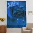 thumbnail image 3 of Blue Rose Sheer Curtains 84 Inches Long, Elegance Fantasy Flowers Romantic Light Filering Curtains, Breathable Simi Curtain Privacy Drapes for Living Room Bedroom Lightweight Window Treatment, 3 of 9