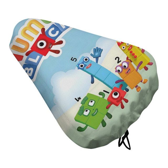 Numberblocks Funda de Asiento de Bicicleta Impermeable, Cojín Elástico Suave, Protector contra Lluvia, Polvo y UV