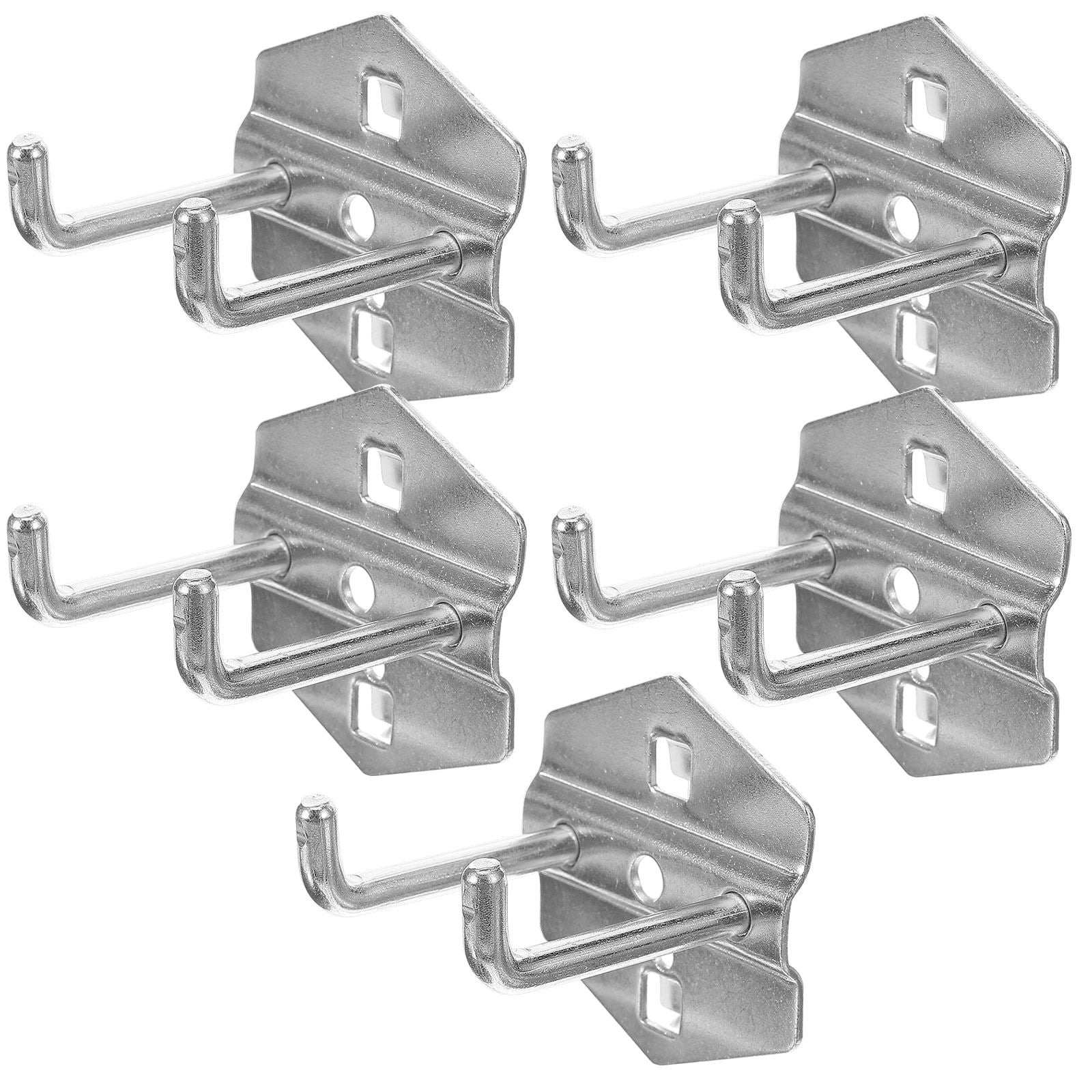 Hemoton 5-Pack Heavy Duty Metal Pegboard Hooks - Hanging Tool Hooks for Garage, Workshop, and Storage