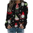 thumbnail image 2 of Pntutb, camisas informales de manga larga para mujer, sudadera de cuello redondo con estampado navideño, jersey de cuello redondo, tops tipo túnica Pntutb Pntutb-200, 2 of 5