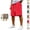 Red, variant on Mfakffe Mens Casual Athletic Shorts Drawstring Elastic Waist Loose Fit Fashion Workout Shorts Lightweight Knee Length Walking Pants