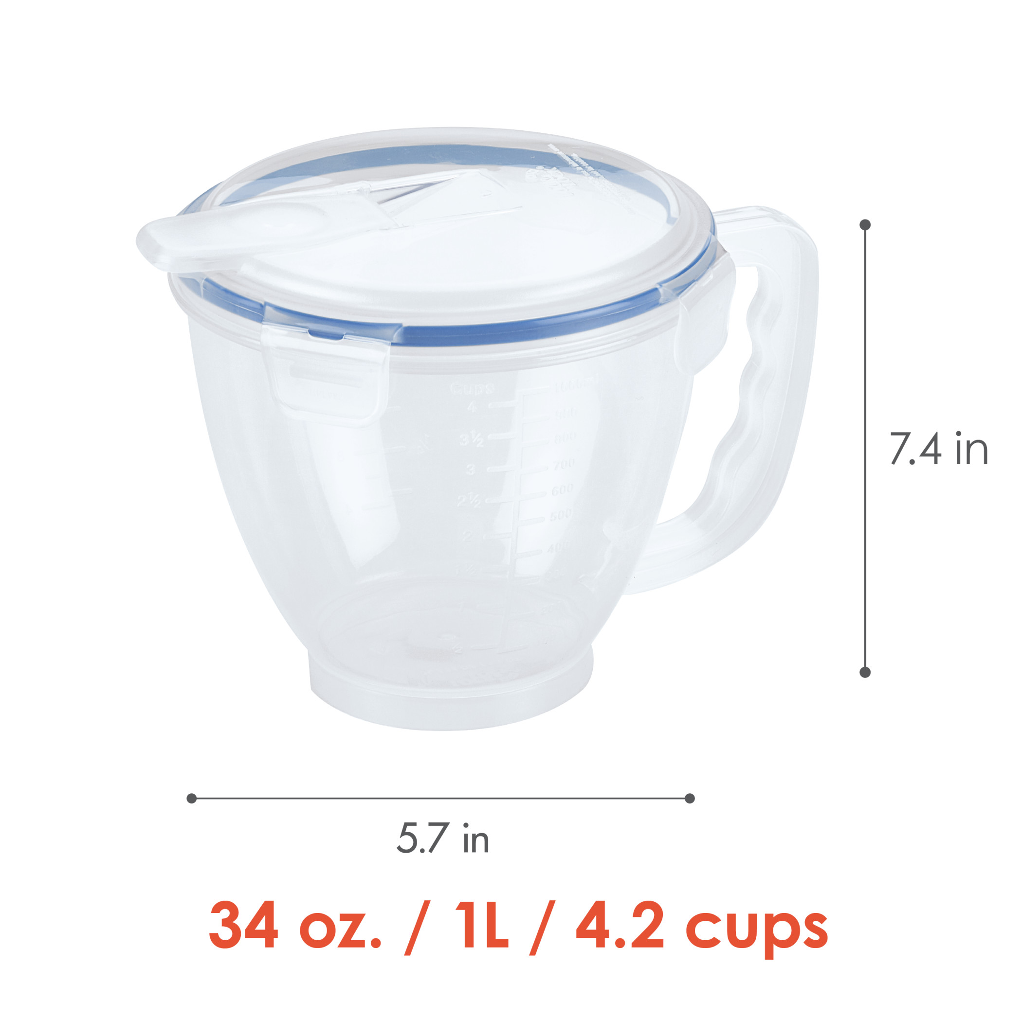 LocknLock Easy Essentials Specialty Measuring Cup, 1-Liter