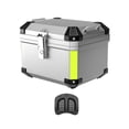 thumbnail image 1 of Estuche de almacenamiento genérico para motocicleta, resistente al agua, fácil de instalar, estuche para maletero trasero de motocicleta para scooters Plata 45L, 1 of 8