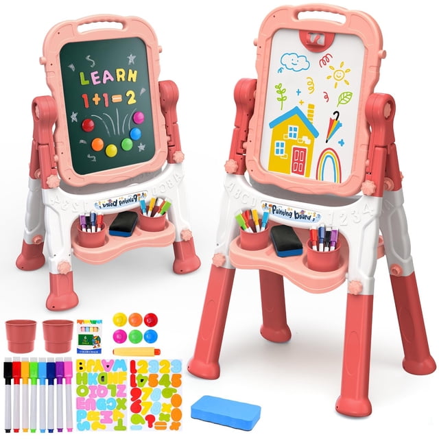 Pizarra blanca de doble cara Easel AuntyFey para niños