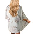 thumbnail image 2 of 3/4 Sleeve Loose Cardigan for Women, Type 5, XL, Fashion-Forward Casual Wear Floral Charm Bienvenido, 2 of 4