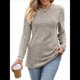 thumbnail image 1 of Blusas Elegantes e Informales de Larga para Mujer, Ropa Informal de Negocios, Suéteres Cálidos de Otoño. Caqui XXL, 1 of 9