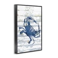 thumbnail image 3 of Stupell Industries Shabby Chic Distressed Blue Ocean Crab Black Framed Giclee Art, 12 x 18, by Jessie Perry, 3 of 8