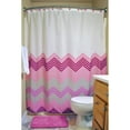 thumbnail image 3 of DII 14-Piece Modern Fabric Shower Hooks Assorted Bath Set in Chevron Pink, 3 of 3