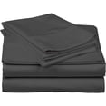 thumbnail image 4 of 300 Thread Count 100% Egyptian Cotton 4-Piece Bed Sheet Set (1 Flat, 1 Fitted Sheet, 2 Pillow Covers) 27 Inches Deep Pocket Solid, 4 of 6
