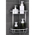 thumbnail image 2 of Bathroom Shelf, No Punching Shower Basket Adhesive Corner Shelves, 2 of 2