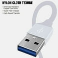 thumbnail image 3 of Bemz USB Cable Compatible with Nokia XR21 | Heavy Duty Nylon Fast Charging Data Sync USB-C to USB-A (Type-C to Type-A) Charger Cable - 6.5 Feet (2 Meters) - Blue, 3 of 5