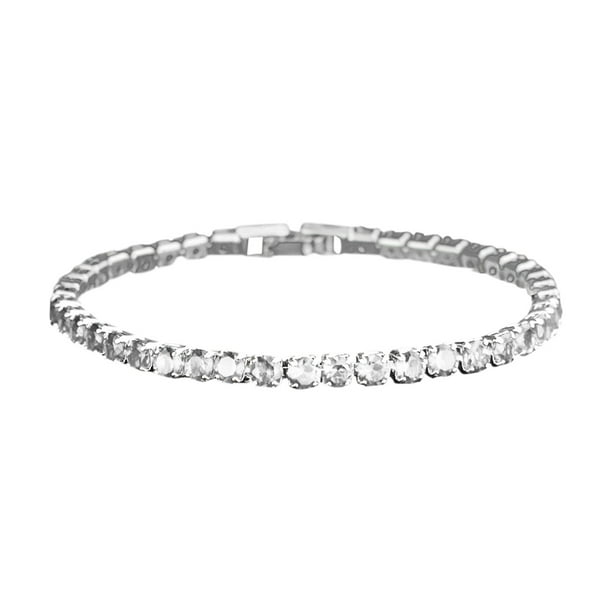 Pulsera para Mujeres Fuera Pulseras Hielo 4mm Hombres Zirconia Tenis Cadena Pulseras