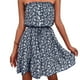 thumbnail image 2 of Vestido de Hombro Sin Tirantes Floral Lindo Vestido de Estampado Floral de Moda para Fiestas de Citas, 2 of 5