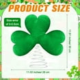 thumbnail image 3 of St Patricks Day Decorations,12 Inch St Patrick's Day Tree Topper,Green Plush Happiness Shamrocks with Metal Base,Suitable for Family Gatherings, Parties, Bars Decors, 3 of 6
